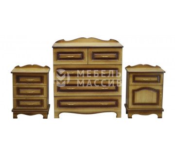 Комод, 2 тумбочки с гребнем