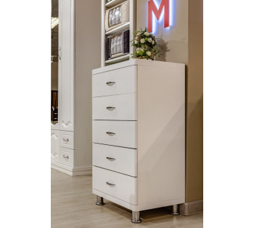 Тумба Бали 5 ящиков (белая эмаль)